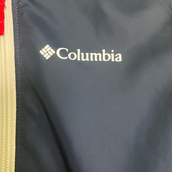 Columbia Boys Size 4T Red Navy Blue Fleece Lined Full Zip Hooded Jacket - Picture 6 of 8